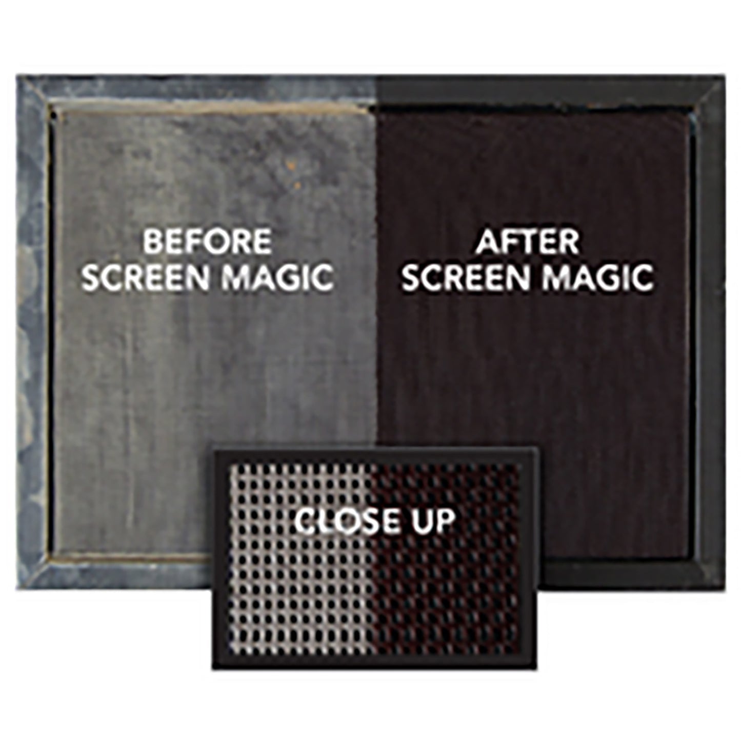 Before and after using Screen Magic
